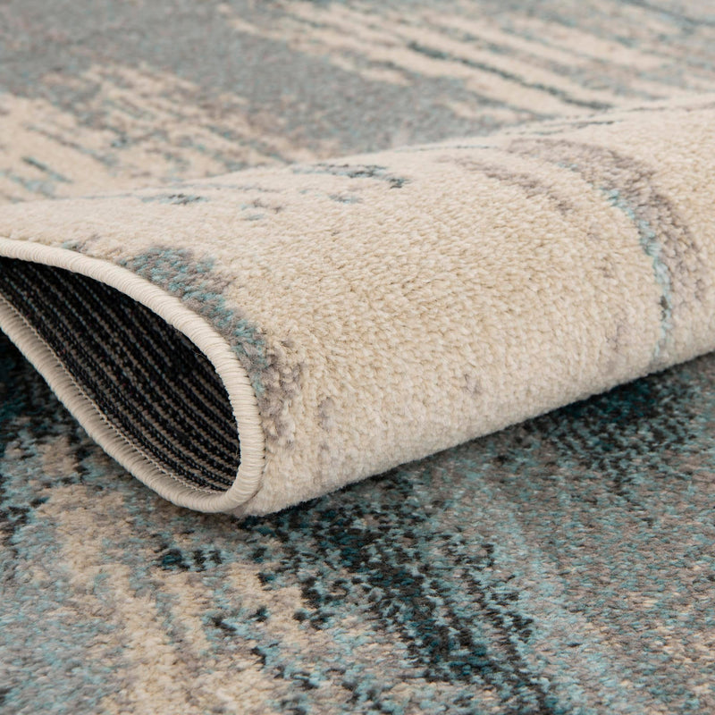 Marrakesh Elegance Collection Area Rug - Berber Rectangle Light Blue lifestyle 12