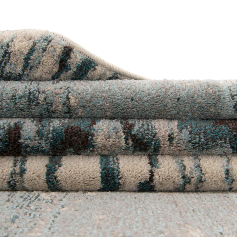 Marrakesh Elegance Collection Area Rug - Berber Rectangle Light Blue lifestyle 24