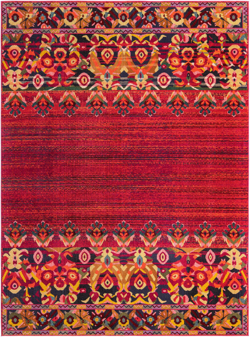Chateau Elegance Collection Area Rug - Fontainebleau Rectangle Red Main