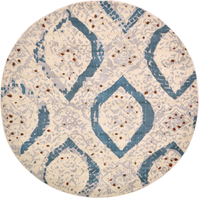 Marrakesh Elegance Collection Area Rug - Kelaa Round Cream lifestyle 11