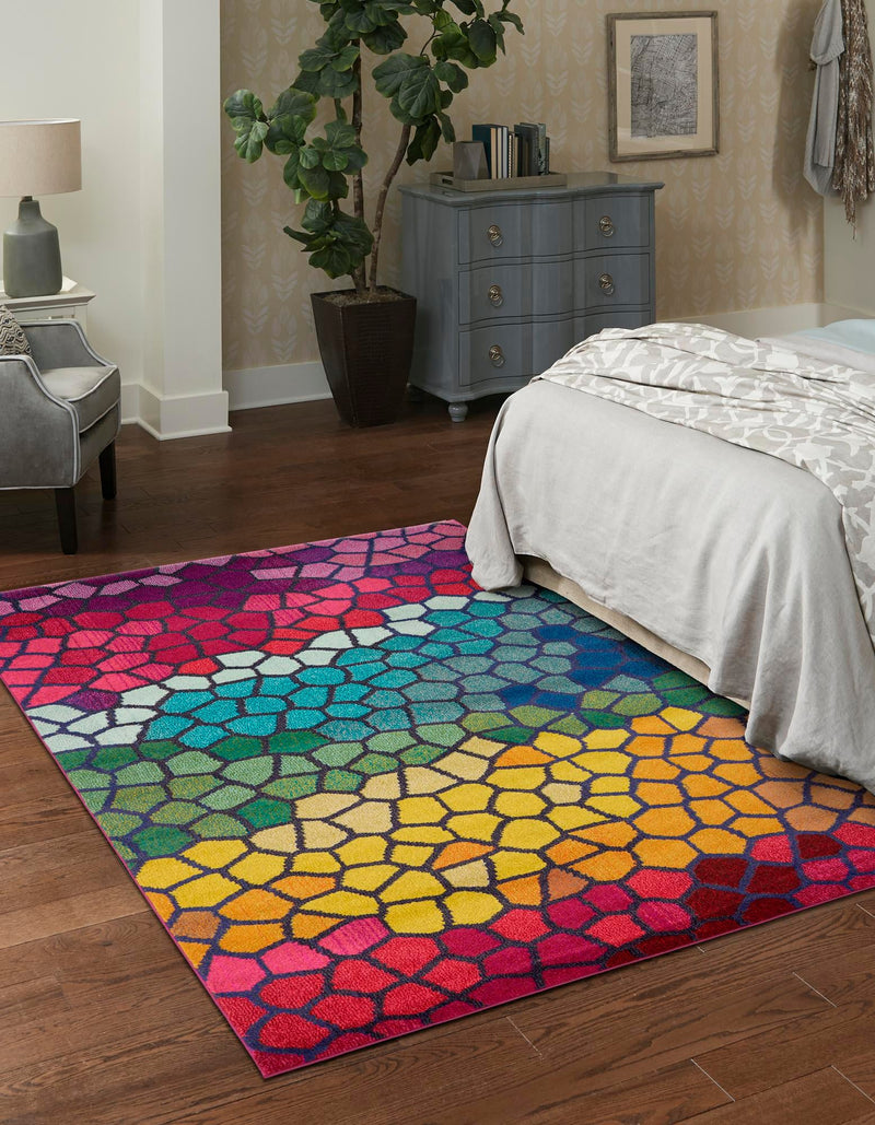 Marrakesh Elegance Collection Area Rug - Melilla Rectangular Multi lifestyle 38