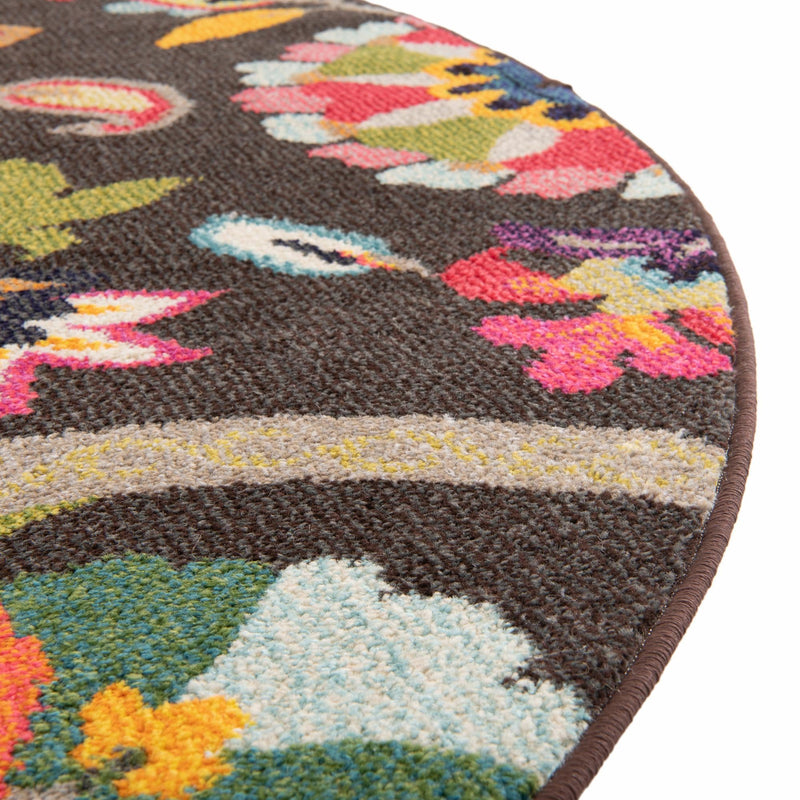 Marrakesh Elegance Collection Area Rug - Medina Round Brown lifestyle 30