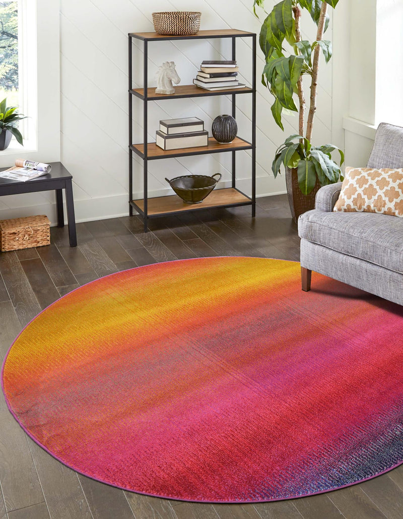 Marrakesh Elegance Collection Area Rug - Azrou Round Multi lifestyle 26