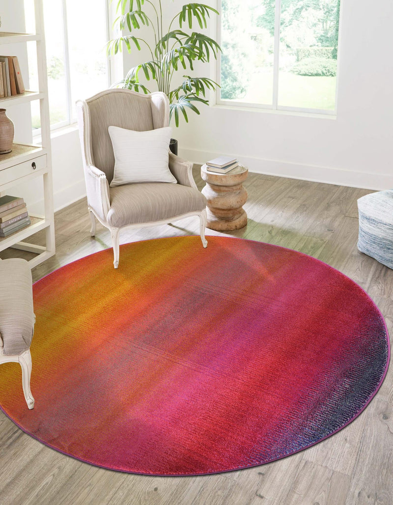 Marrakesh Elegance Collection Area Rug - Azrou Round Multi lifestyle 29
