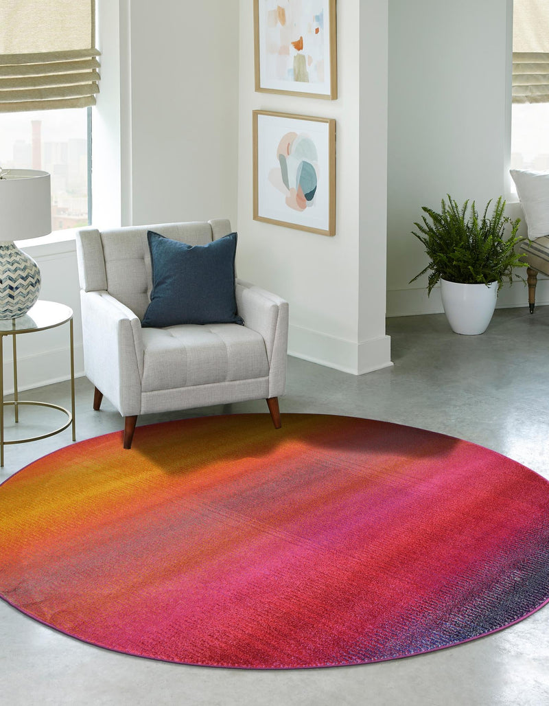 Marrakesh Elegance Collection Area Rug - Azrou Round Multi lifestyle 32