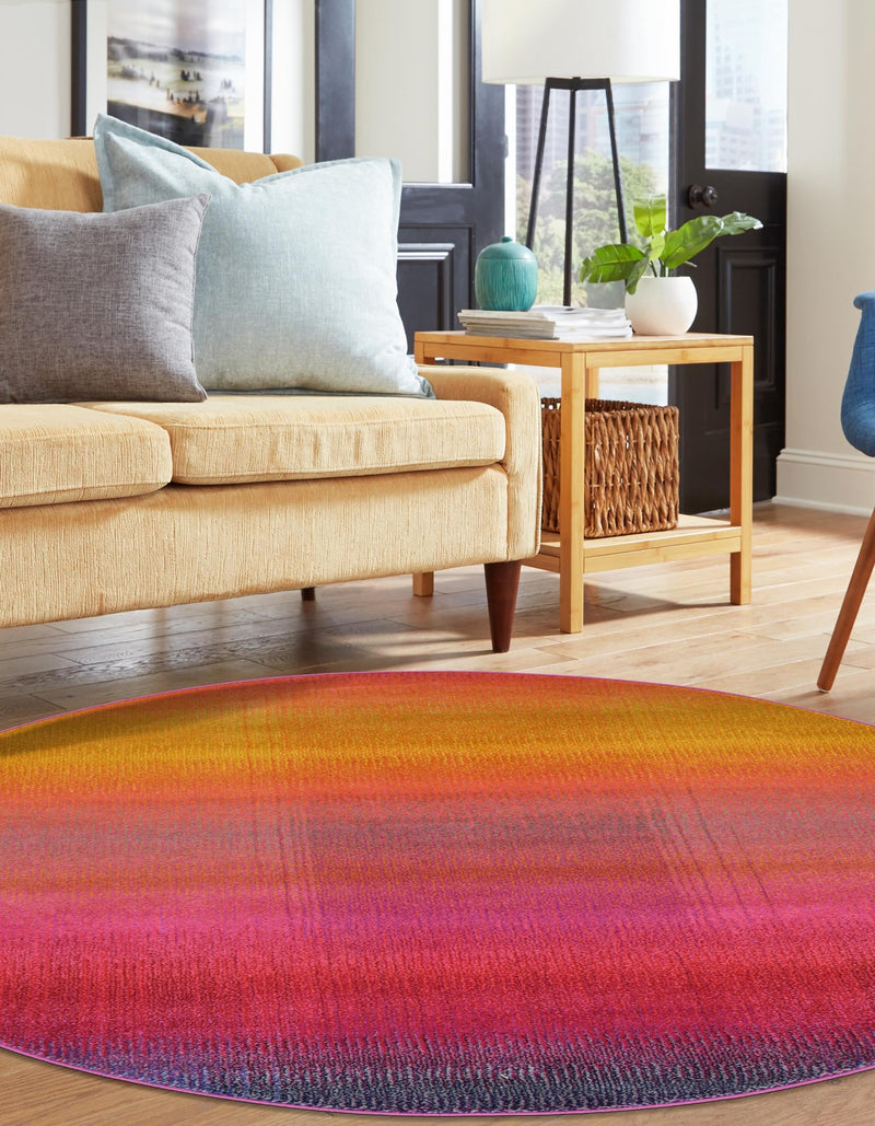 Marrakesh Elegance Collection Area Rug - Azrou Round Multi lifestyle 34