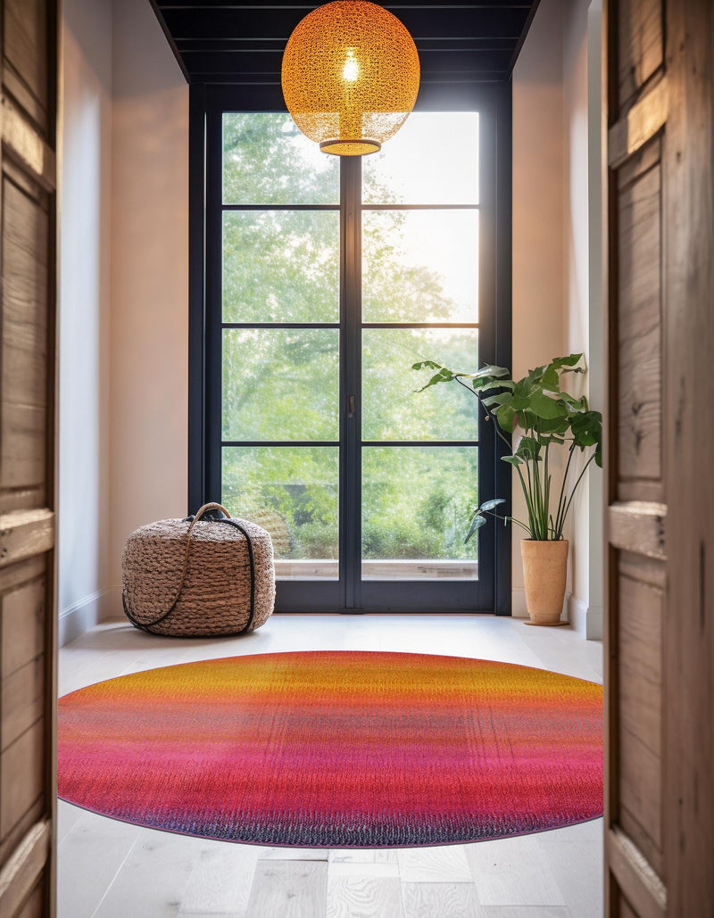 Marrakesh Elegance Collection Area Rug - Azrou Round Multi lifestyle 43