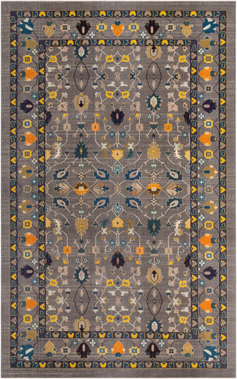 Chateau Elegance Collection Area Rug - Luxembourg Rectangular Gray lifestyle 15