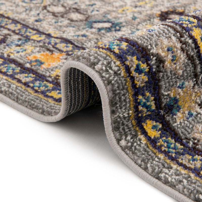 Chateau Elegance Collection Area Rug - Luxembourg Rectangle Gray lifestyle 10