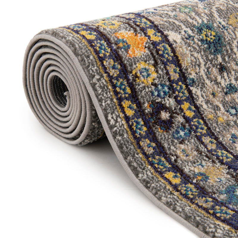 Chateau Elegance Collection Area Rug - Luxembourg Rectangle Gray lifestyle 12