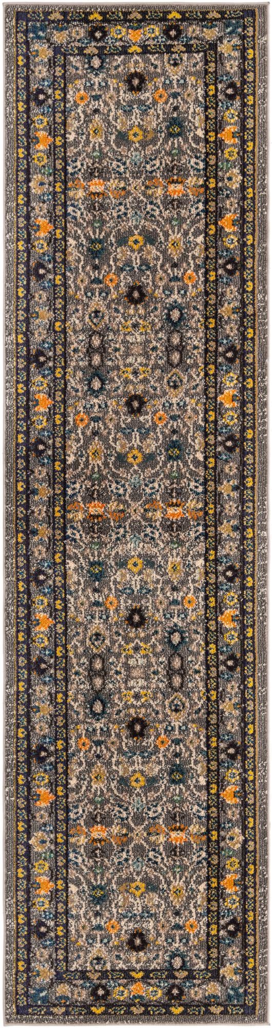 Chateau Elegance Collection Area Rug - Luxembourg Runner Gray lifestyle 17
