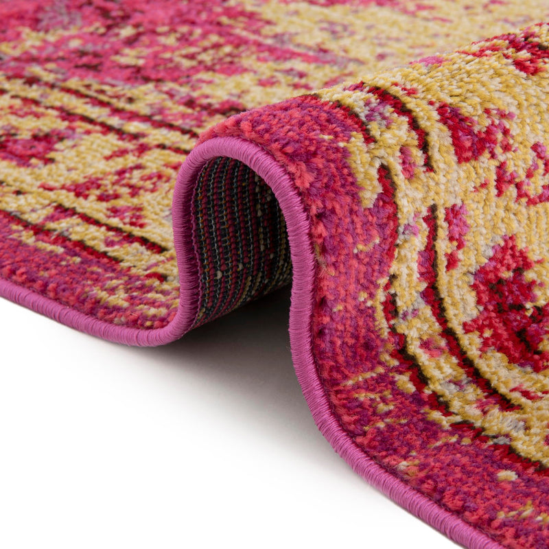 Chateau Elegance Collection Area Rug - Tuileries Rectangle Pink lifestyle 37