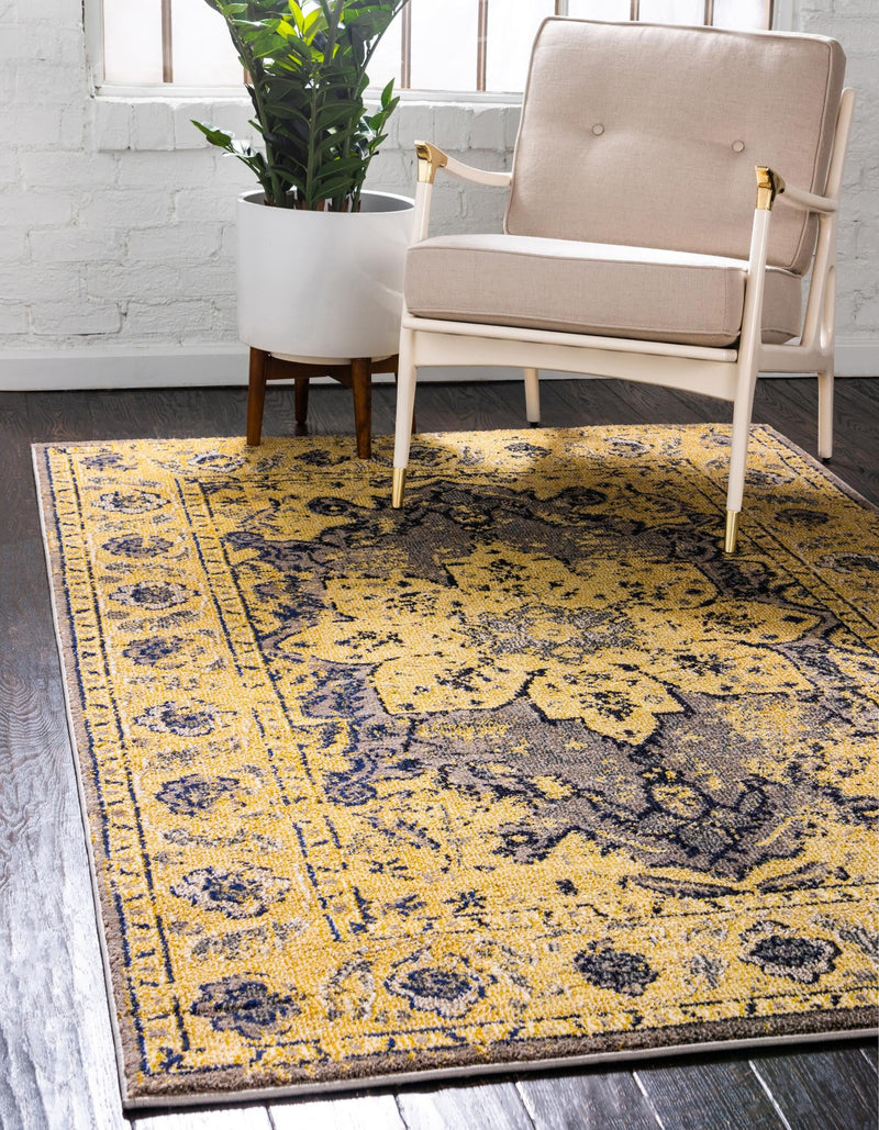 Chateau Elegance Collection Area Rug - Tuileries Rectangle Gray lifestyle 7