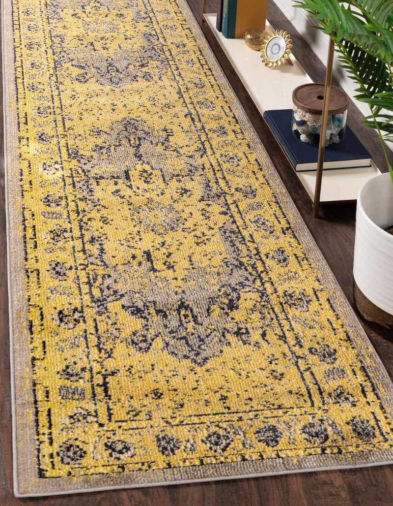 Chateau Elegance Collection Area Rug - Tuileries Runner Gray lifestyle 54