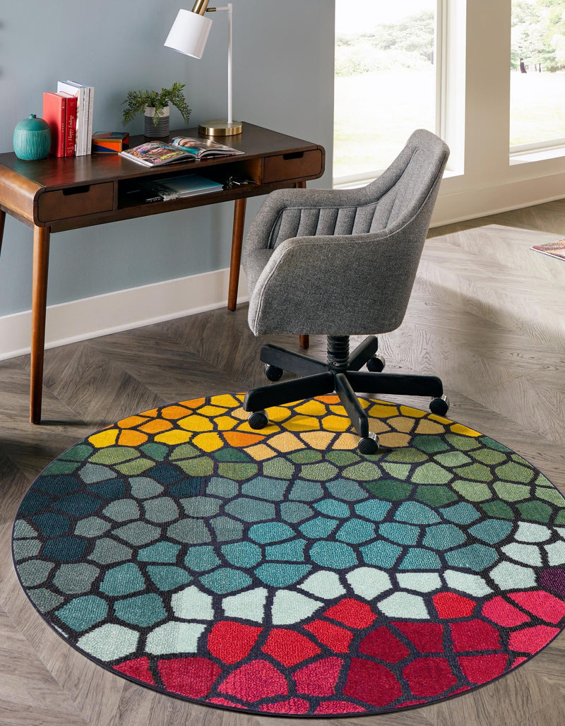 Marrakesh Elegance Collection Area Rug - Melilla Round Multi lifestyle 39