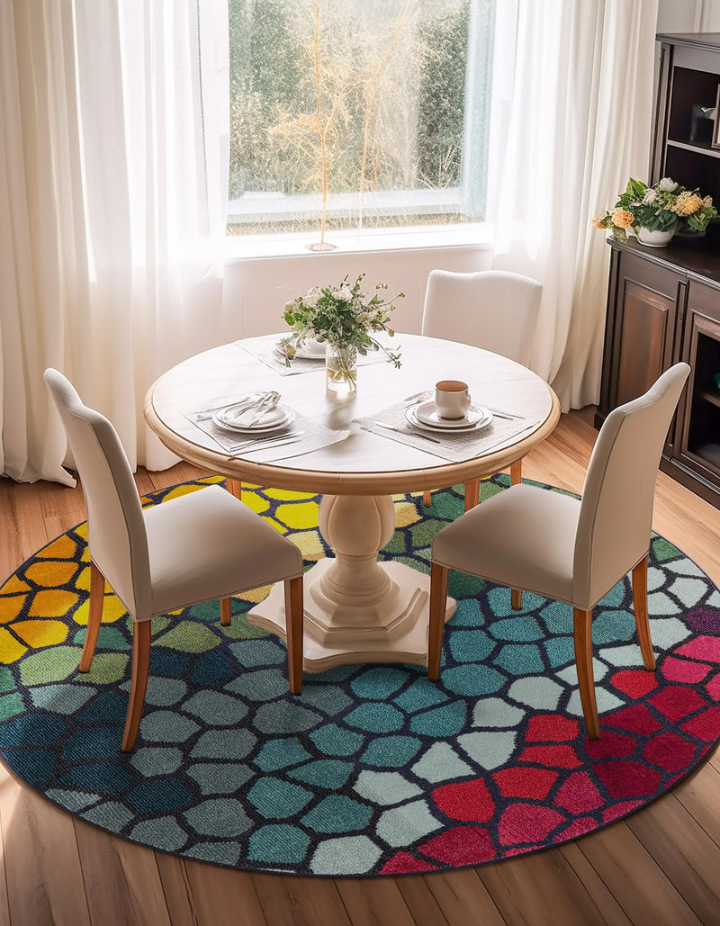 Marrakesh Elegance Collection Area Rug - Melilla Round Multi lifestyle 51
