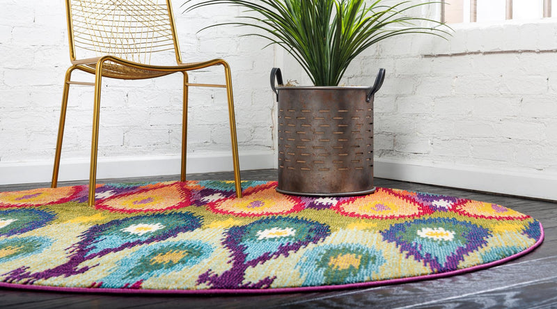 Marrakesh Elegance Collection Area Rug - Zagora Round Multi lifestyle 21