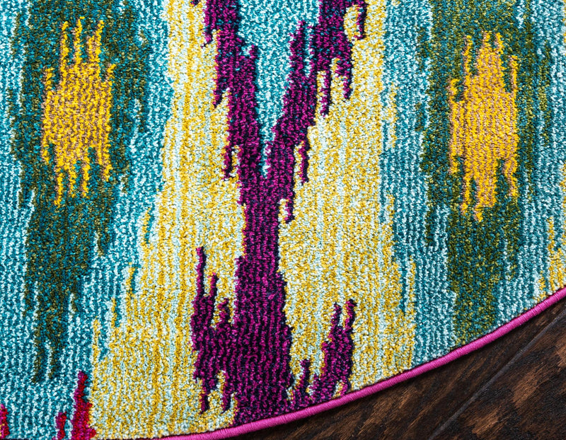 Marrakesh Elegance Collection Area Rug - Zagora Round Multi lifestyle 36