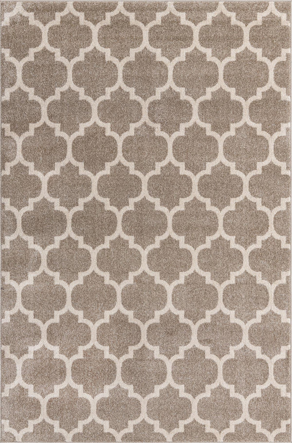 Lattice Gardens Collection Area Rug - Bloomfield (Light Brown) Rectangle Light Brown lifestyle 3