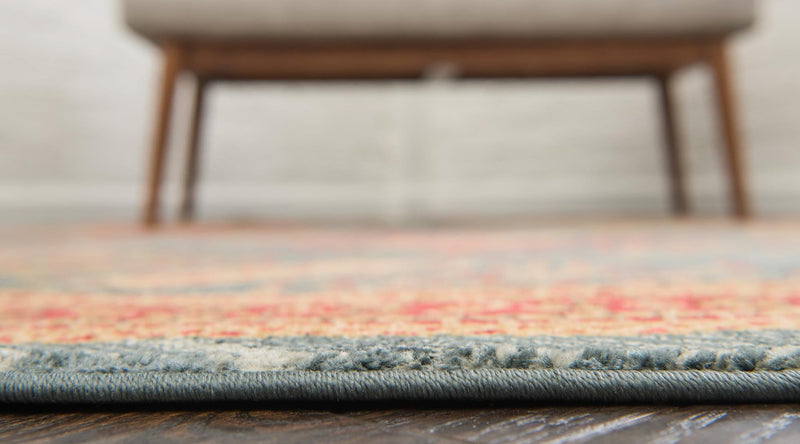 Zagros Oasis Collection Area Rug - Ilam Round Blue lifestyle 40