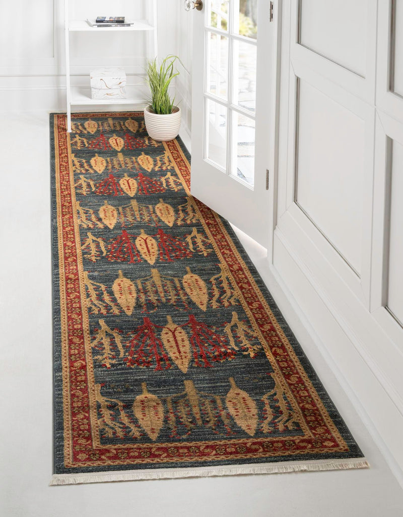 Zagros Oasis Collection Area Rug - Ilam Runner Blue lifestyle 33