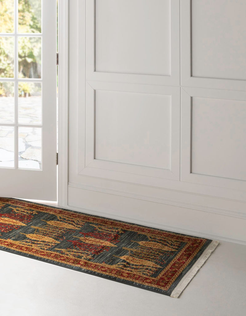 Zagros Oasis Collection Area Rug - Ilam Runner Blue lifestyle 37