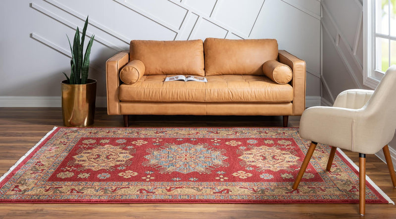 Persian Elegance Collection Area Rug - Shiraz Rectangular Red lifestyle 19