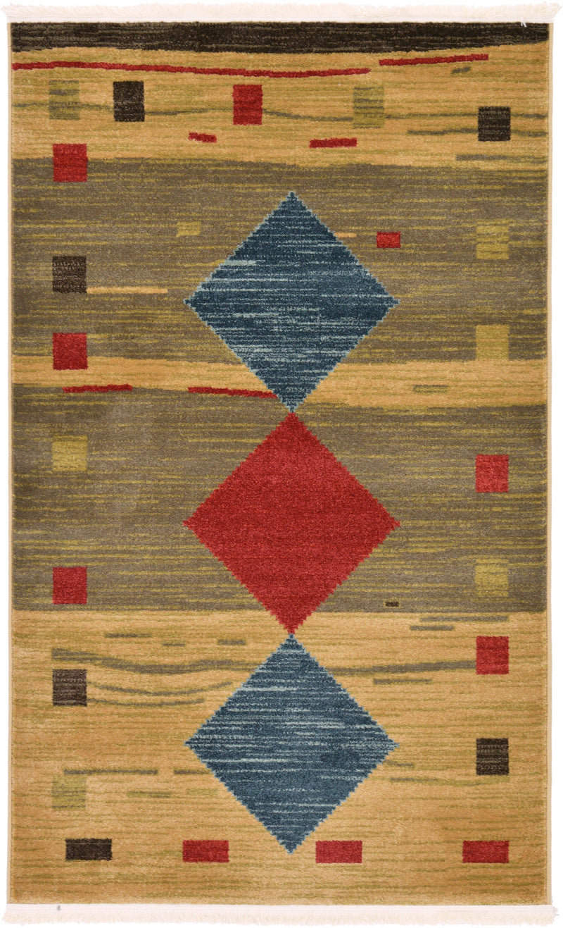 Zagros Oasis Collection Area Rug - Susa Rectangle Tan lifestyle 2