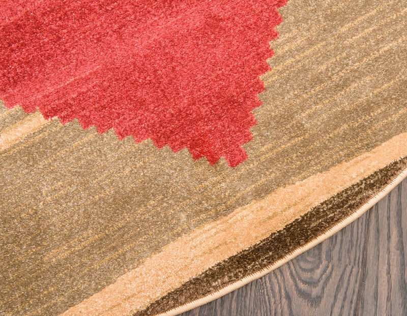 Zagros Oasis Collection Area Rug - Susa Round Tan lifestyle 26