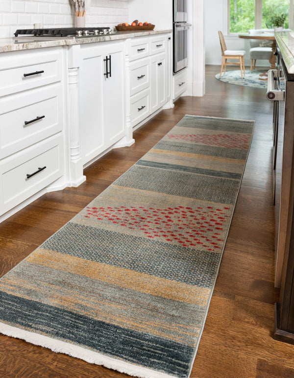 Zagros Oasis Collection Area Rug - Kermanshah Runner Blue lifestyle 23