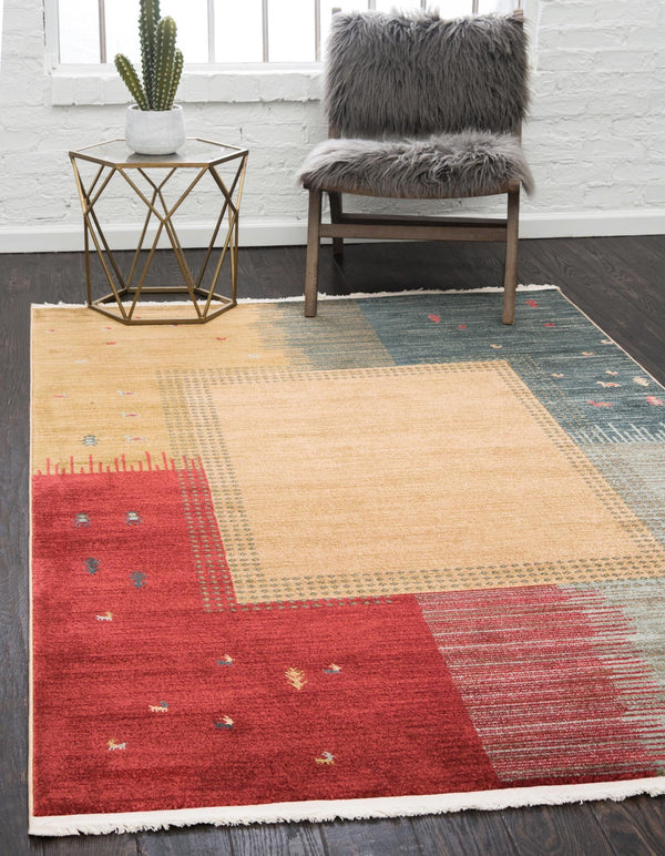 Zagros Oasis Collection Area Rug - Darrehshahr Rectangular Tan lifestyle 13