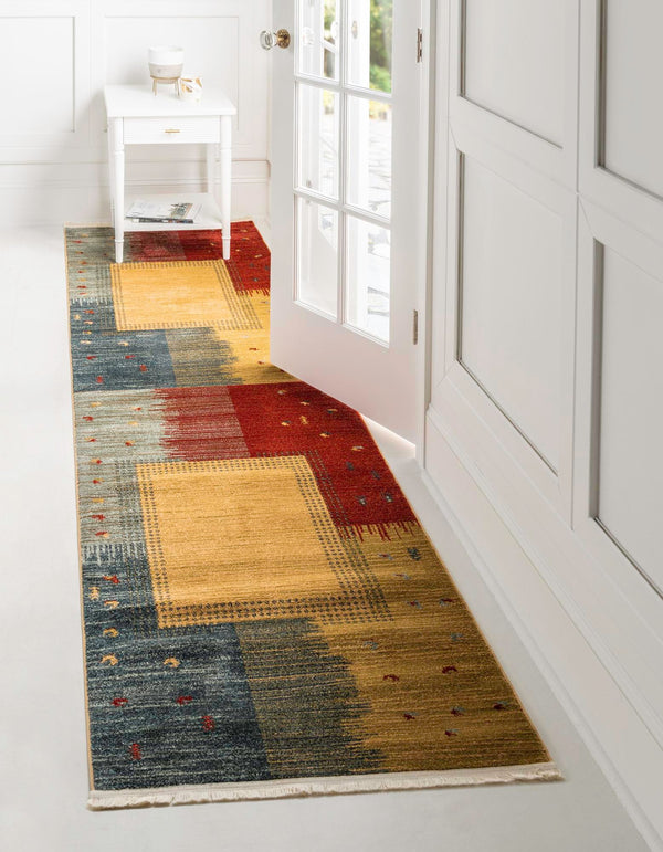Zagros Oasis Collection Area Rug - Darrehshahr Runner Tan lifestyle 14
