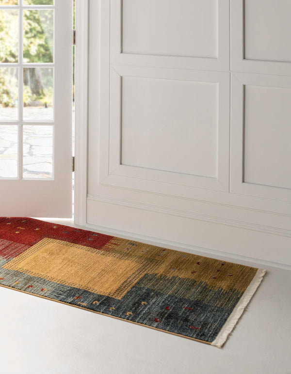 Zagros Oasis Collection Area Rug - Darrehshahr Runner Tan lifestyle 17