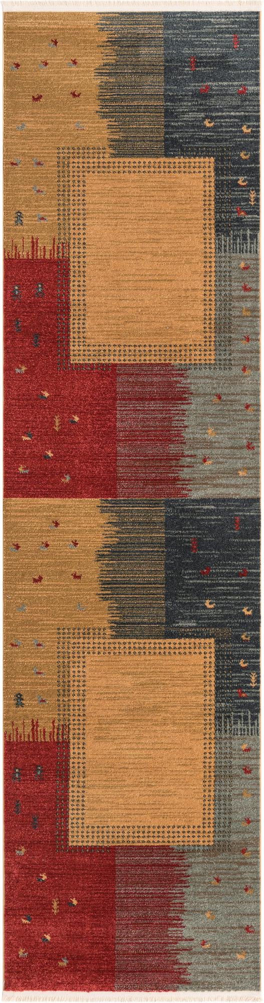 Zagros Oasis Collection Area Rug - Darrehshahr Runner Tan lifestyle 11