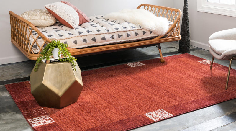 Studio Haven Collection Area Rug - Atelier Rectangle Terracotta lifestyle 17