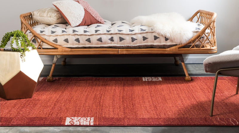 Studio Haven Collection Area Rug - Atelier Rectangle Terracotta lifestyle 23