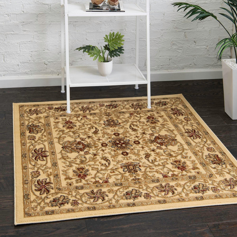 Jaipur Elegance Collection Area Rug - Mani Square Cream lifestyle 19