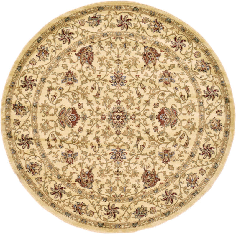 Jaipur Elegance Collection Area Rug - Mani Round Cream lifestyle 17