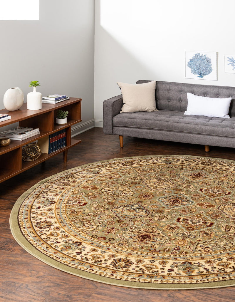 Jaipur Elegance Collection Area Rug - Sawai Round Light Green lifestyle 51