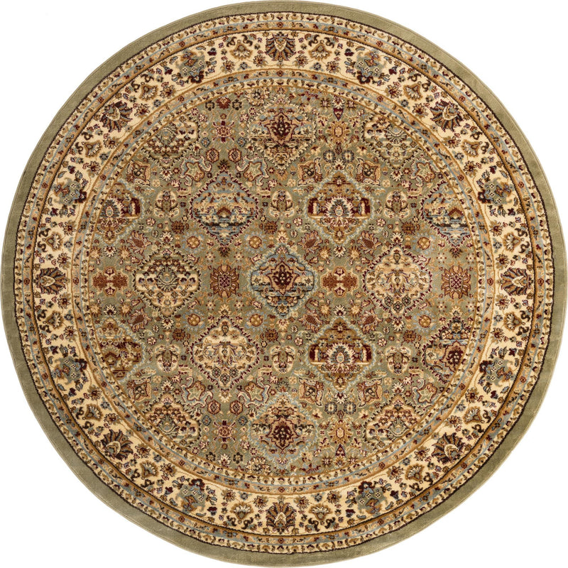 Jaipur Elegance Collection Area Rug - Sawai Round Light Green lifestyle 47