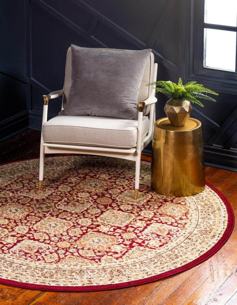 Jaipur Elegance Collection Area Rug - Sawai Round Red lifestyle 52