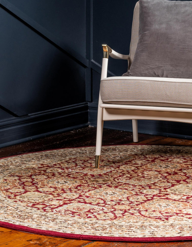 Jaipur Elegance Collection Area Rug - Sawai Round Red lifestyle 57
