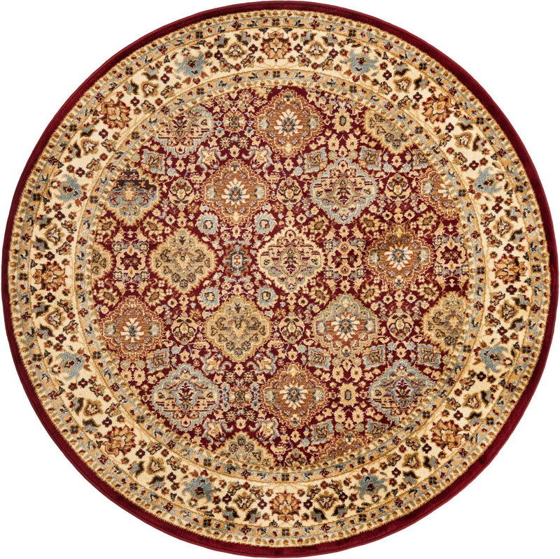 Jaipur Elegance Collection Area Rug - Sawai Round Red lifestyle 48
