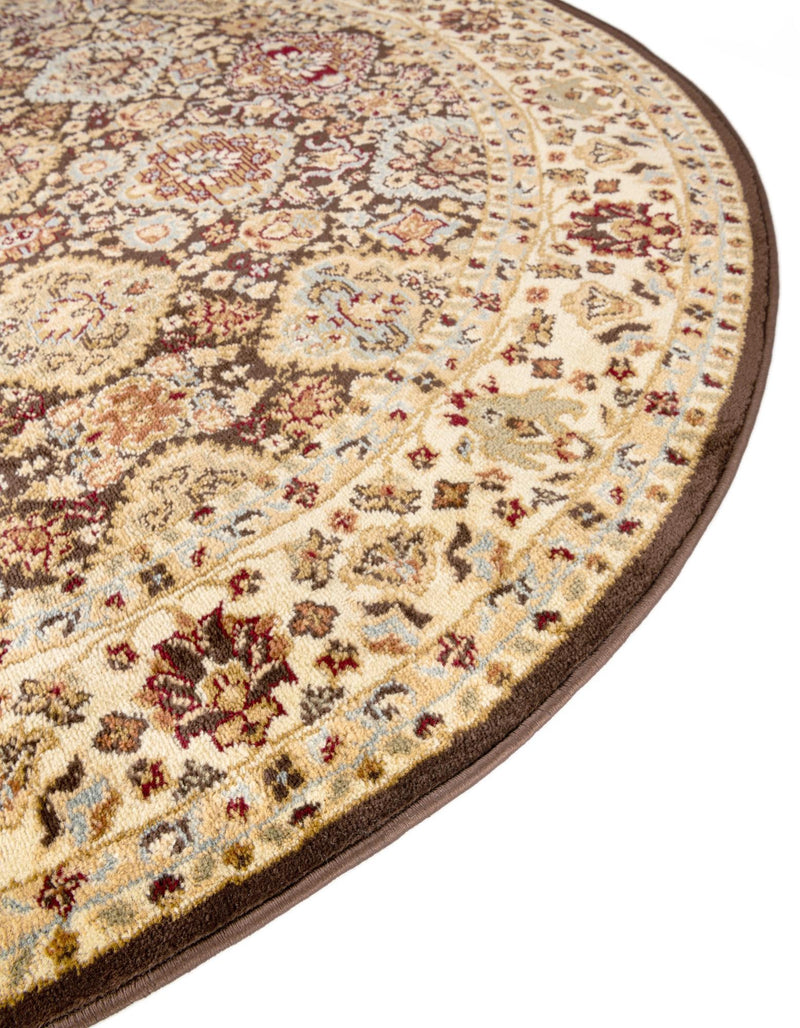 Jaipur Elegance Collection Area Rug - Sawai Round Brown lifestyle 95