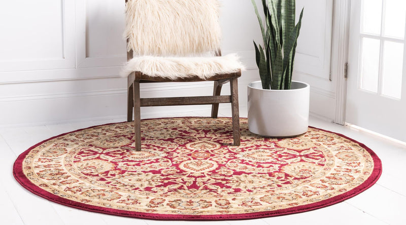 Jaipur Elegance Collection Area Rug - Gaitore Round Red lifestyle 62