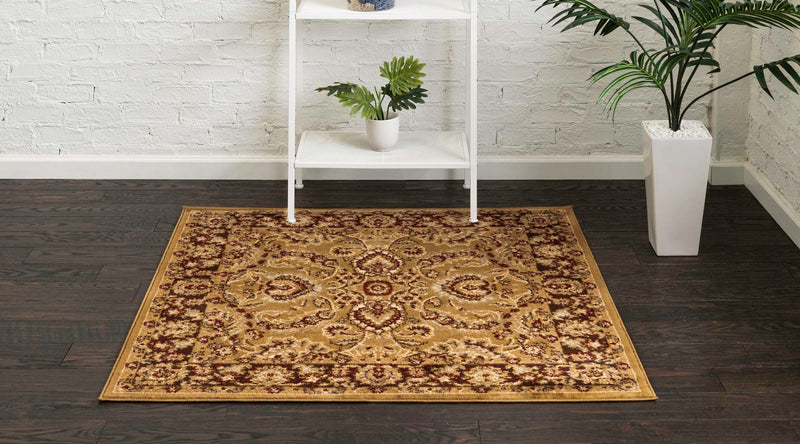 Jaipur Elegance Collection Area Rug - Gaitore Square Tan lifestyle 45