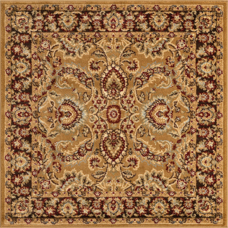 Jaipur Elegance Collection Area Rug - Gaitore Square Tan lifestyle 31