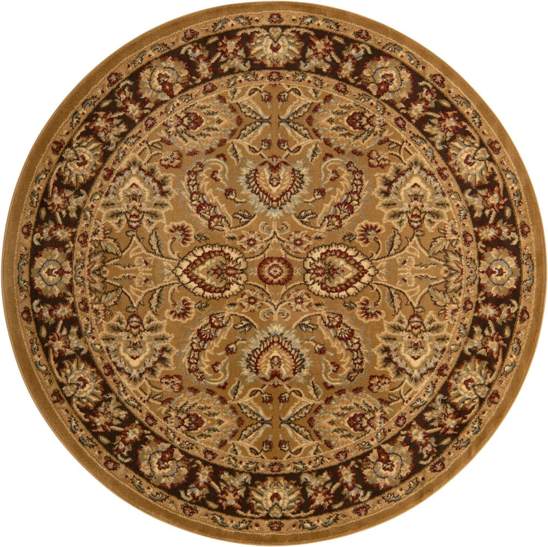 Jaipur Elegance Collection Area Rug - Gaitore Round Tan lifestyle 32