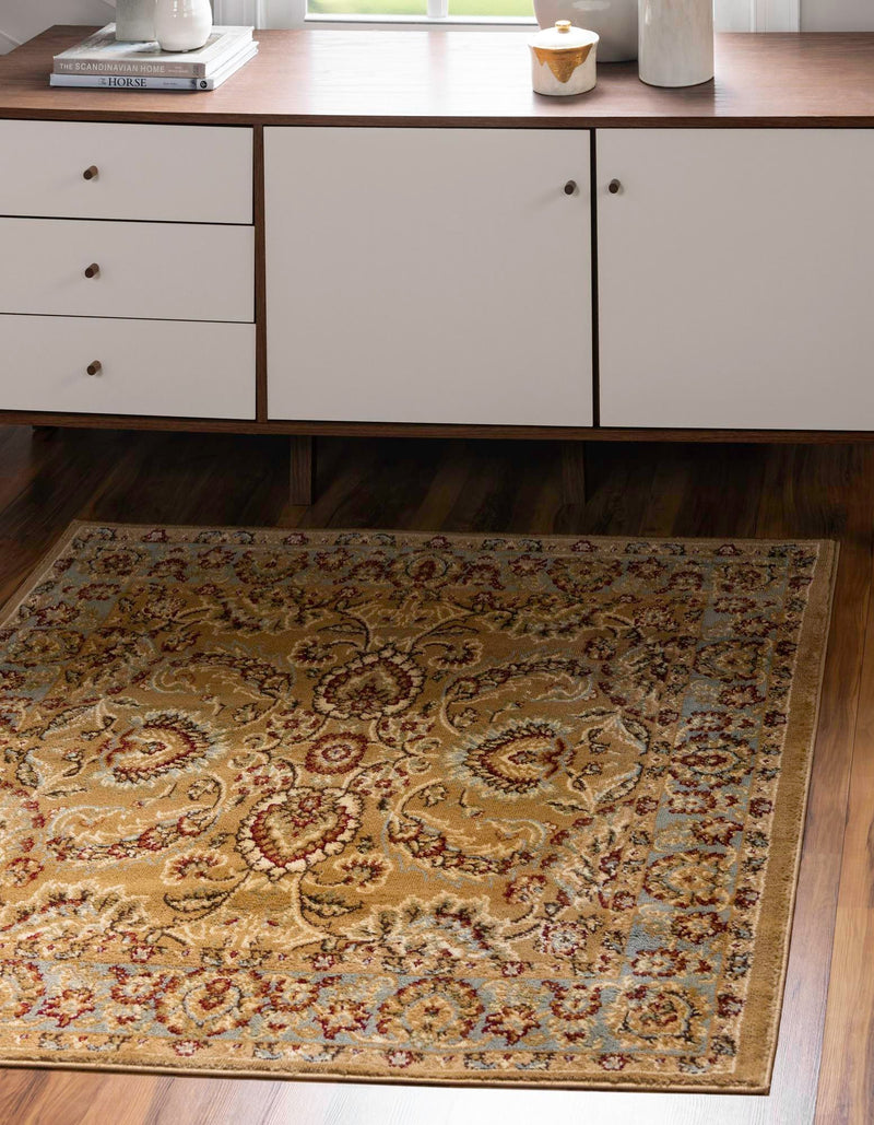 Jaipur Elegance Collection Area Rug - Gaitore Square Dark Yellow lifestyle 51