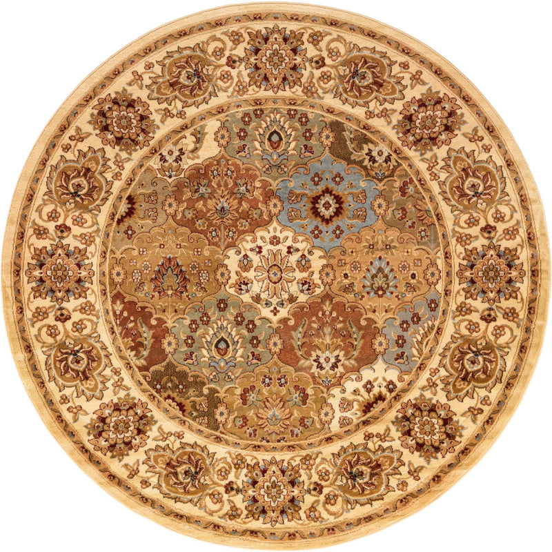 Jaipur Elegance Collection Area Rug - Jaigarh Round Cream lifestyle 9